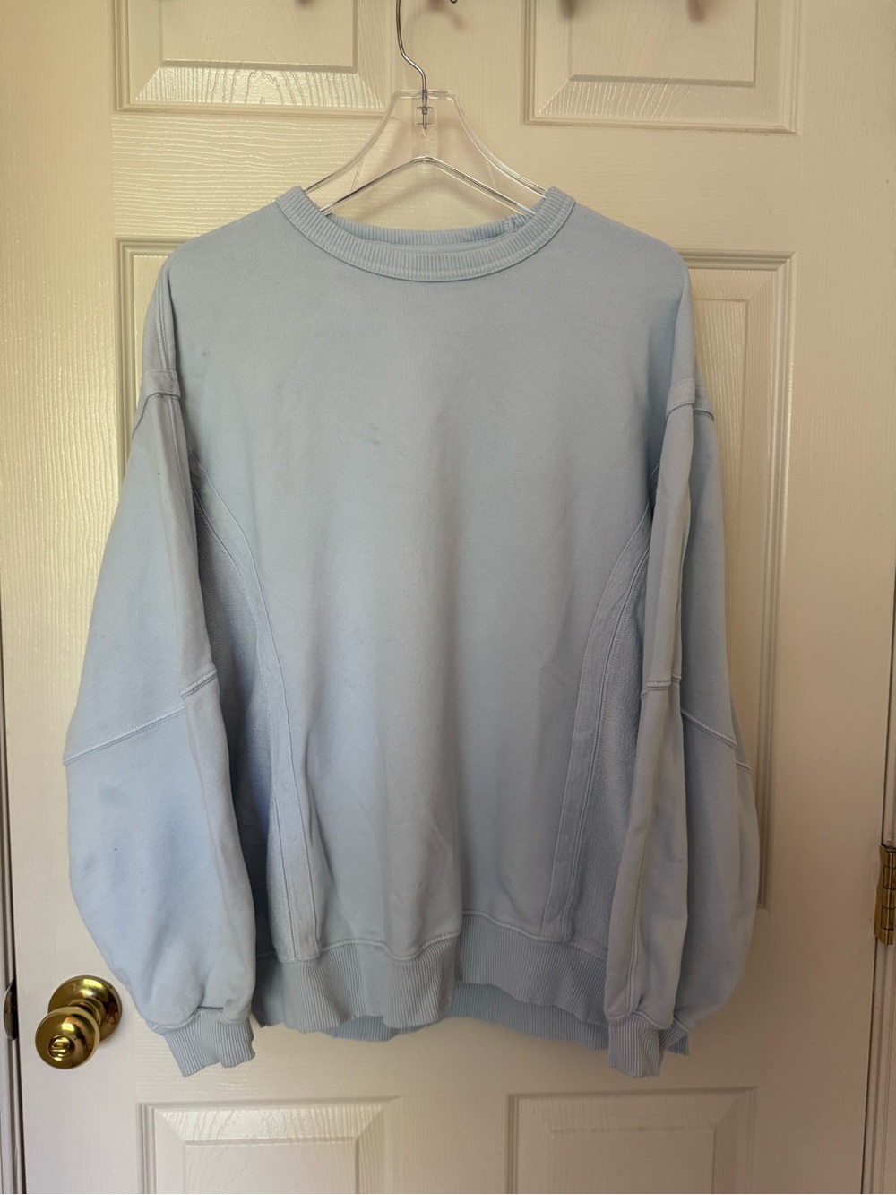 aerie Go-To Pale Blue Crewneck Sweatshirt